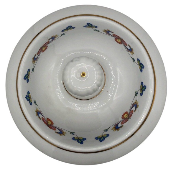 Porsgrund Porcelain Farmers Rose Tureen w/ Lid Norwegian Discontinued Mint Cond - Picture 7 of 10